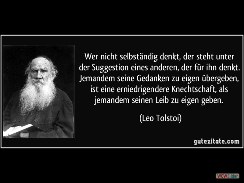 Leo Tolstoi geistige Knechtschaft